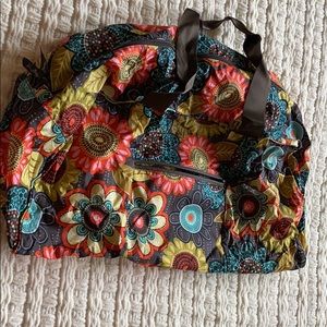 Vera Bradley Flower Shower shopping tote